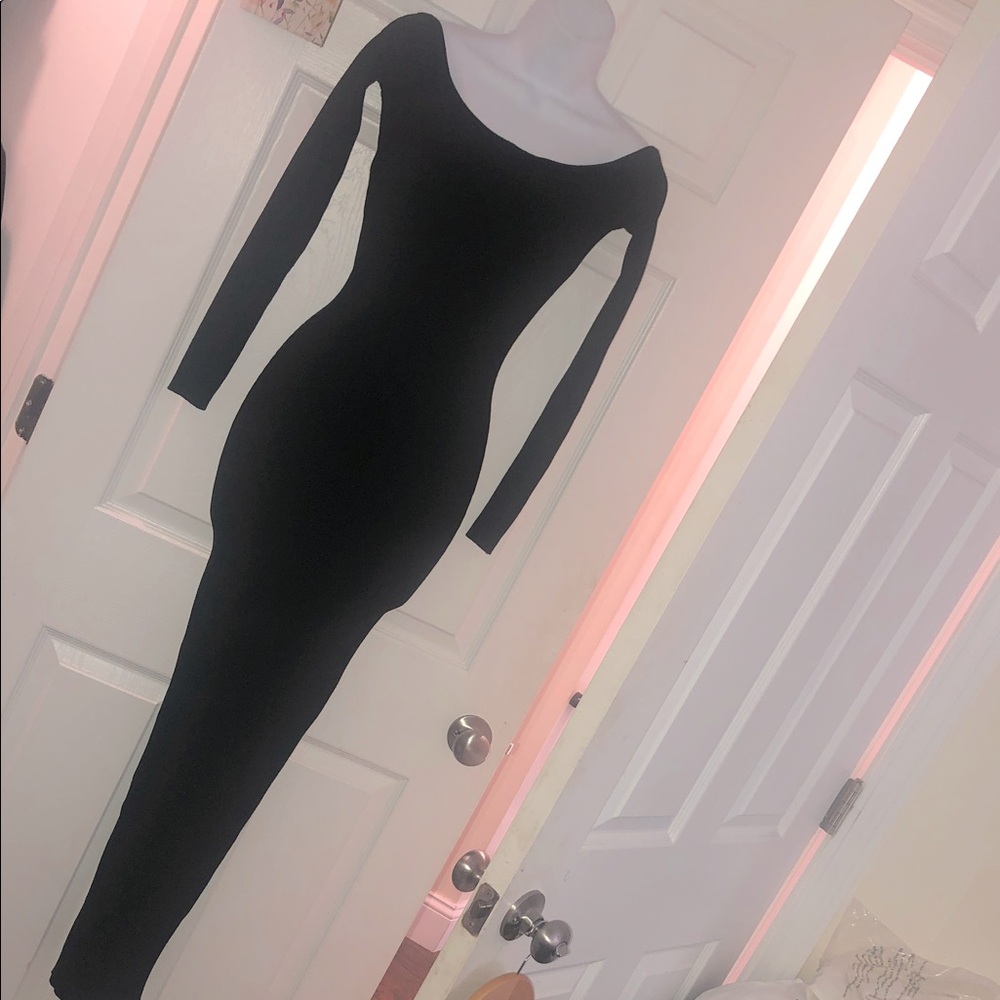 BlairHouseBoutique Sleek Black Ribbed Dress